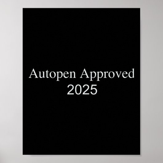Autopen Zugelassen 2025 Poster (Vorne)