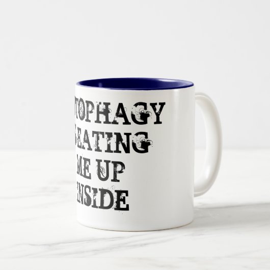 AUTOPHAGY ISST MICH UPINSIDE ZWEIFARBIGE TASSE (VorderseiteRechts)