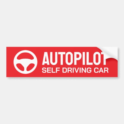 AutoPilot-Selbstfahrzeichen Autoaufkleber (Vorne)