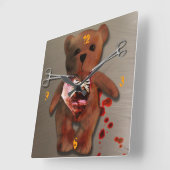 Autopsie von T. Bär Quadratische Wanduhr (Winkel)