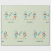 Autopsist Medizinischer Spaß mit Mustache Geschenkpapier (Flach)