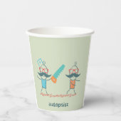 Autopsist Medizinischer Spaß mit Mustache Pappbecher (Vorderseite)