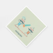 Autopsist Medizinischer Spaß mit Mustache Serviette (Ecke)