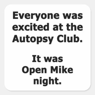 Autopsy-Club Quadratischer Aufkleber