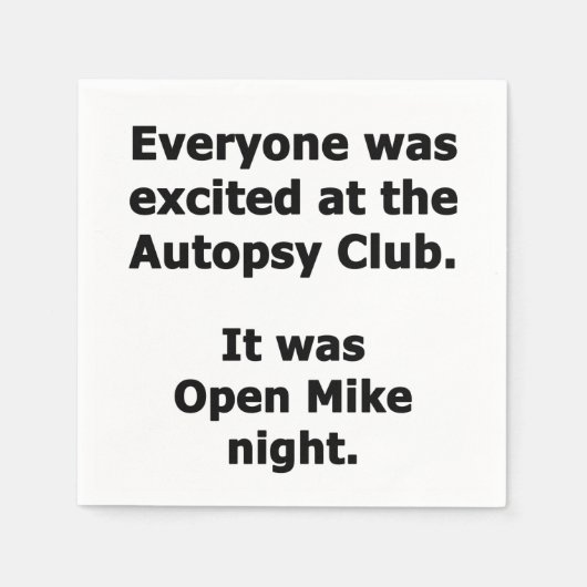 Autopsy-Club Serviette (Vorderseite)