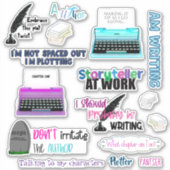 Autor-Aufkleber 8x8 Aufkleber (Vorderseite)