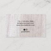 Autor Autor Pen Nib Logo Klasse Holz Visitenkarte (Rückseite)