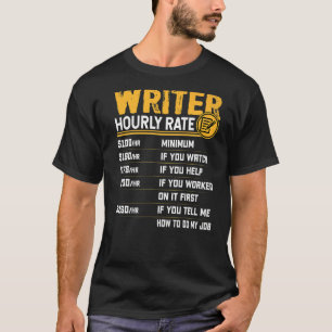 Autor Autorenstunden Autor Redakteur Schriftstelle T-Shirt