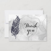 Autor Boho Tribal Feather Pen Vielen Dank Dankeskarte (Vorderseite)