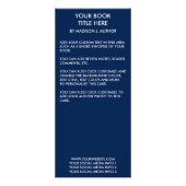 Autor Buch Cover Blue Large Lesezeichen oder Werbekarte (Hinten)