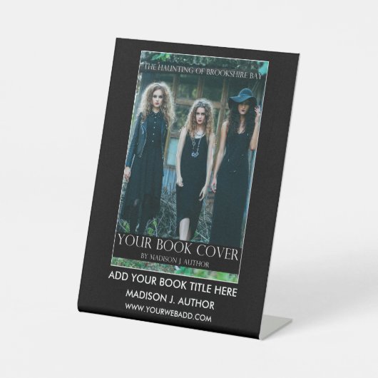 Autor Buch Cover Schwarz oder Farbe wählen Sockelschild (Vorderseite)