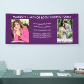 Autor Buch Foto Lila oder Auswahl Farbe Banner (Messe)