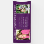 Autor Buch Foto Lila oder Auswahl Farbe Banner (Vertikal)