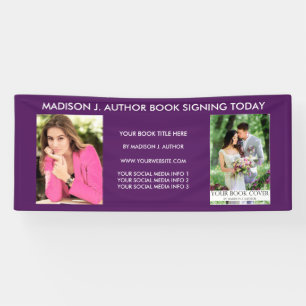 Autor Buch Foto Lila oder Auswahl Farbe Banner