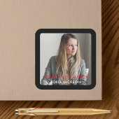 Autor Buch singend Autographisches Buchzeichen Quadratischer Aufkleber