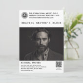 Autor Buch Werbeaktion Lautsprecher Writer's Works Einladung (Stehend Vorderseite)