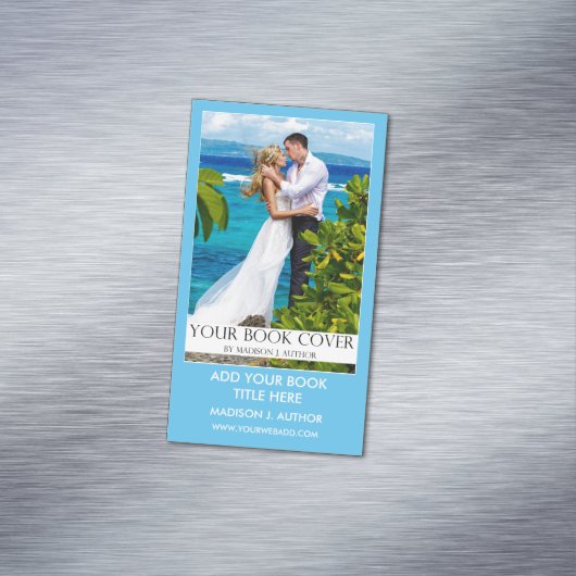Autor Buch Werbeaktion Light Blue Magnetische Visitenkarte (Beispiel)