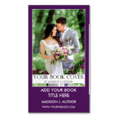 Autor Buch Werbeaktion Lila Magnetische Visitenkarte (Vorderseite Vertikal)