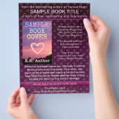 Autor Buch Werbeaktion Lila Polka Dot Flyer (Hand)