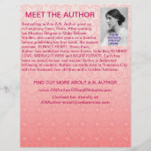 Autor Buch Werbeaktion Pink White Hearts Flyer (Hinten)