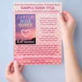 Autor Buch Werbeaktion Pink White Polka Dot Flyer (Hand)