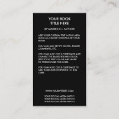 Autor Buchcover-Werbeaktion Visitenkarte (Rückseite)