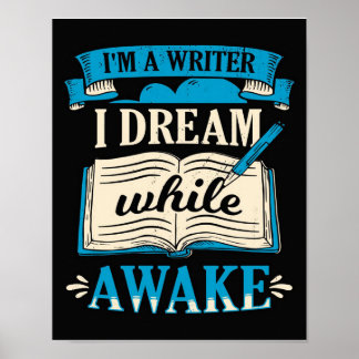 Autor buchen | Funny Writer Design Poster
