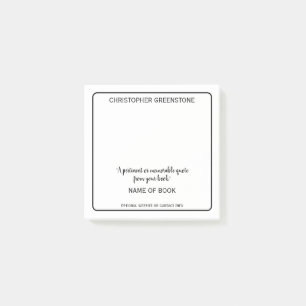 Autor buchen post-it klebezettel