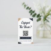 Autor Buchrezensionsanfrage QR Code Danke Visitenkarte (Stehend Vorderseite)