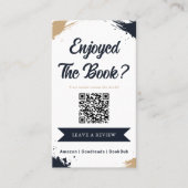 Autor Buchrezensionsanfrage QR Code Danke Visitenkarte (Vorderseite)