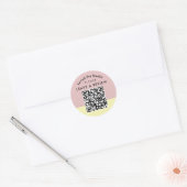 Autor Buchrezensionsanfrage QR Code Pastell Runder Aufkleber (Umschlag)