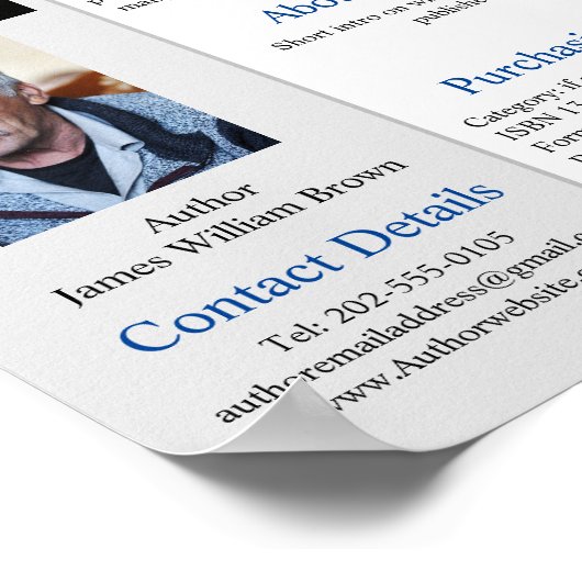 Autor bucht einen Werbeartikel Poster (Ecke)