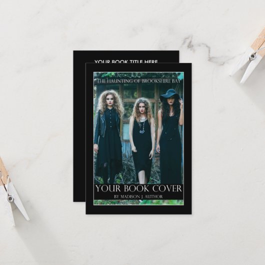 Autor Buchübersicht | Author Foto Back Promo Karte (Vorderseite/Rückseite Beispiel)