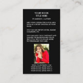 Autor Buchübersicht | Autor Foto Back Visitenkarte (Rückseite)