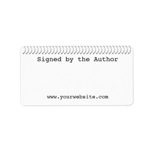 Autor Buchzeichen von der Autor Spiral unterzeichn Adressaufkleber