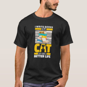 Autor Cat Book Poetry Novelist Writer T-Shirt