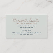 Autor coole Vintage Schreibmaschine beruflich Visitenkarte (Rückseite)