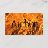 Autor Creative Flaming Fire Typografie Visitenkarte (Vorderseite)
