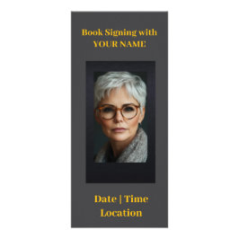 Autor, der die Programmrackkarte für die Veröffent Werbekarte