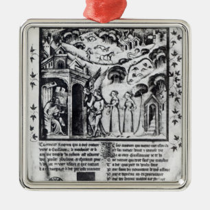 Autor, der Liebe, die, empfängt süße Gedanken Silbernes Ornament