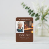 Autor der Memorial Pocket Card Visitenkarte (Stehend Vorderseite)