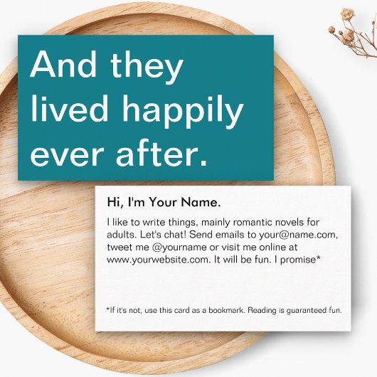 Autor der Werbeaktion Book Visitenkarte