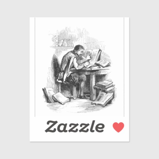 Autor des antiken Buches Aufkleber (Blatt)