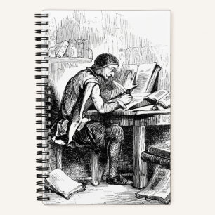 Autor des antiken Buches Notizblock