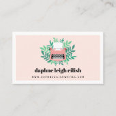 Autor des Grünbuchs, Pink-Schreibmaschine Visitenkarte (Vorderseite)