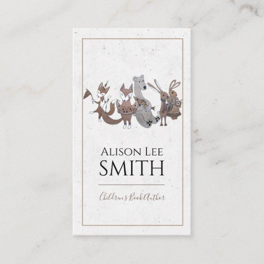 Autor des Kinderbuchs Visitenkarte (Vorderseite)