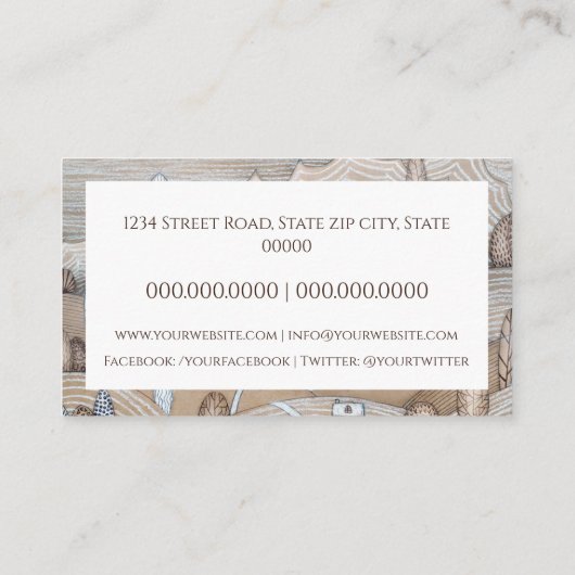 Autor des Kinderbuchs Visitenkarte (Rückseite)