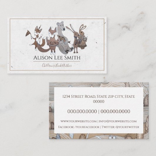 Autor des Kinderbuchs Visitenkarte (Vorne/Hinten)