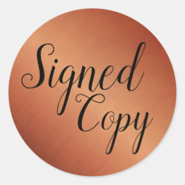 Autor des signierten Copper-Kopierers Runder Aufkleber