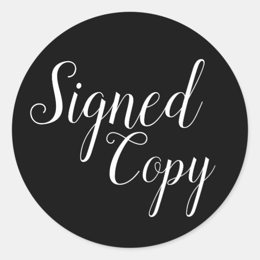 Autor des signierten Schwarzweißkopierers Runder Aufkleber (Vorderseite)